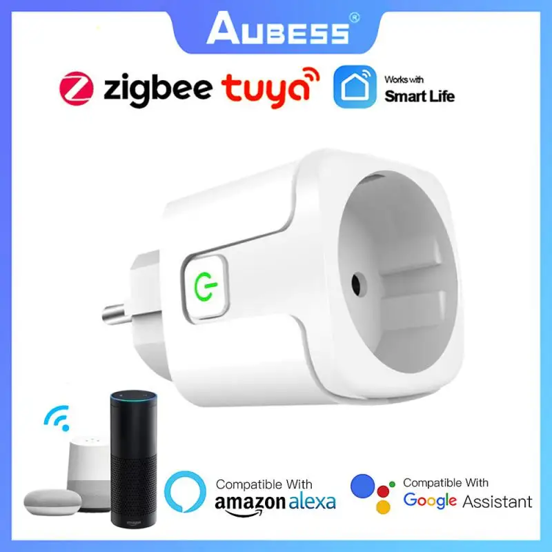 

Aubess EU ZigBee Smart Plug 16A 20A Timer Socket Power Monitor Tuya Smart Life APP Control Works With Alexa And Google Home
