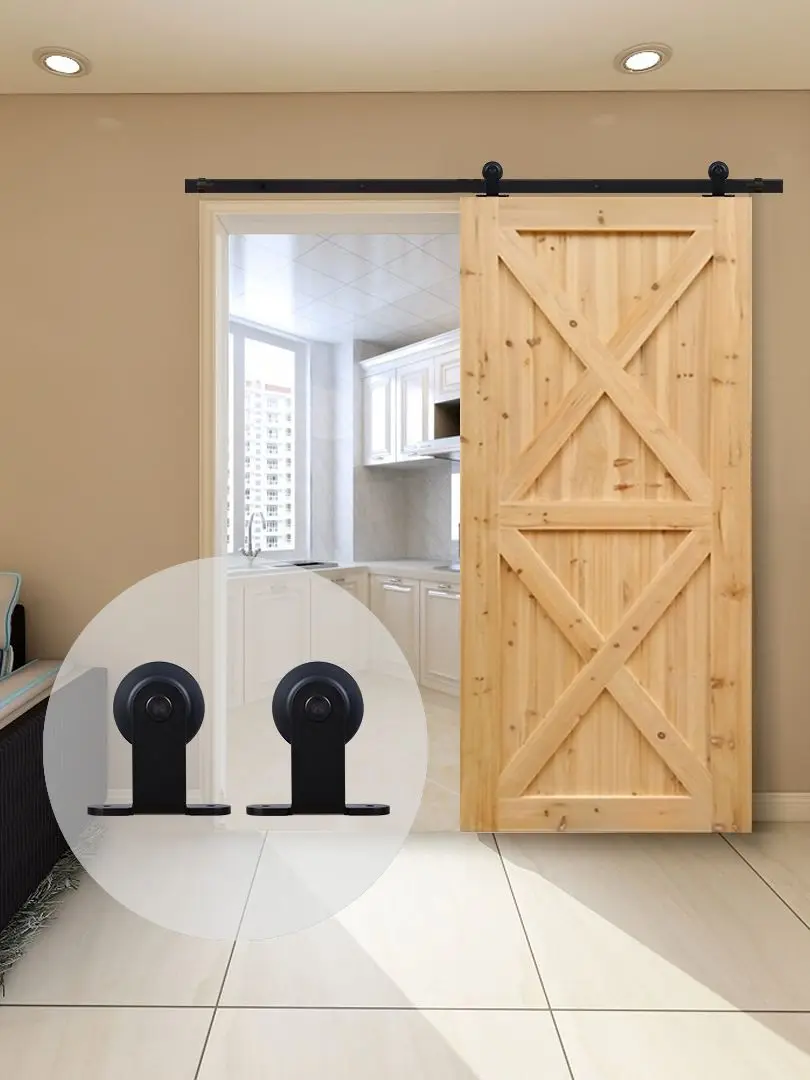 

CCJH 4-6.6FT T Style Sliding Barn Single Door Hardware Track Kit