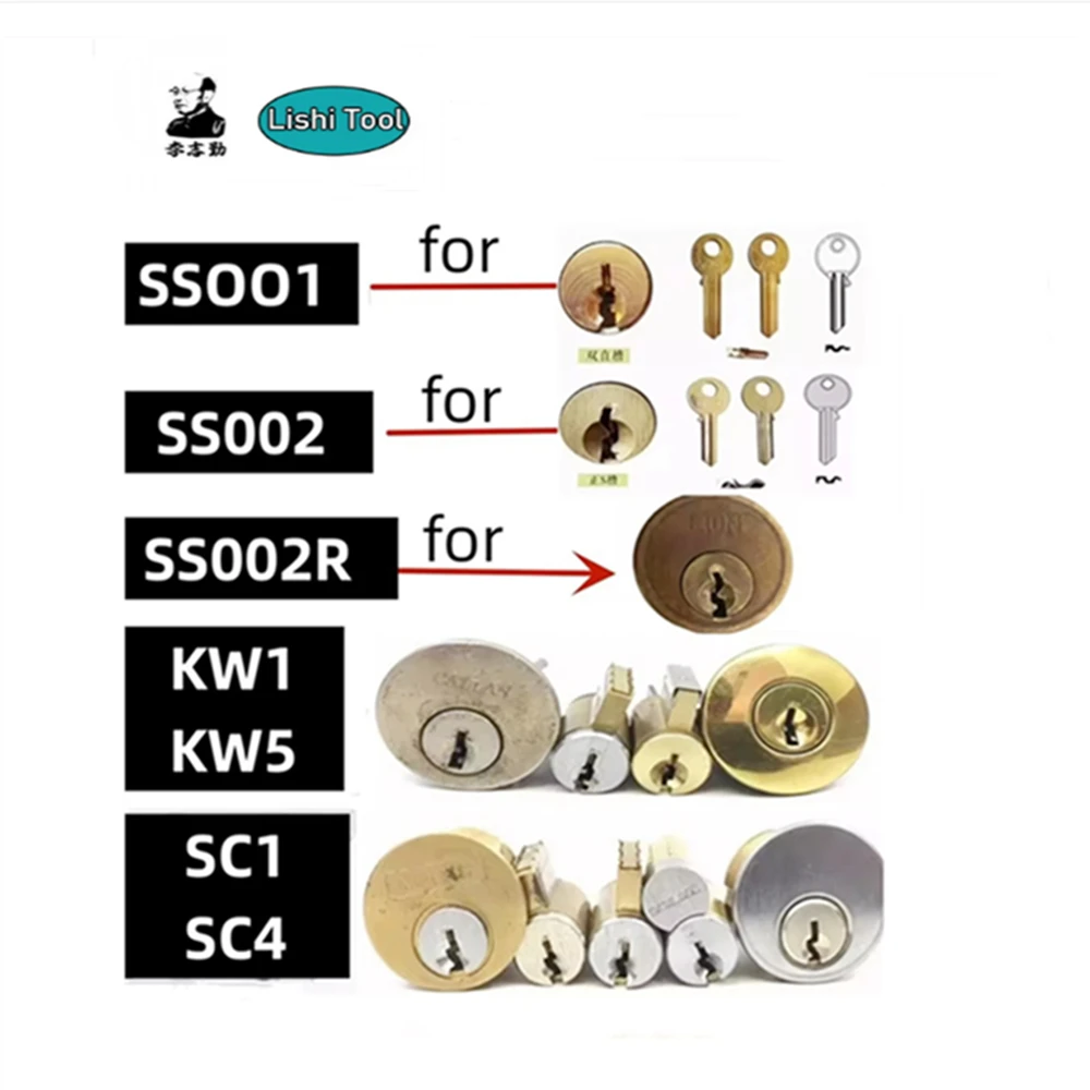 Инструмент Lishi 2 в 1 2IN1 KW1 KW5 SC1 SC4 SS002pro R52 TE2 LW5 LW4 be2-6 AM5 R52L SS001 Слесарные инструменты для
