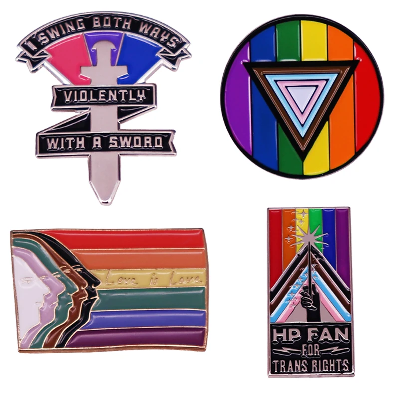 

A1744 LGBT Pride Rainbow Gay Pins Flag Badge Support Gay Lesbian Bisexual Transgender Symbol Pin Icon Brooch Jewelry Accessories