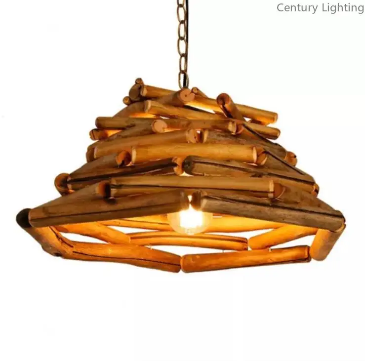 Американская люстра из пеньковой веревки креативная индивидуальность