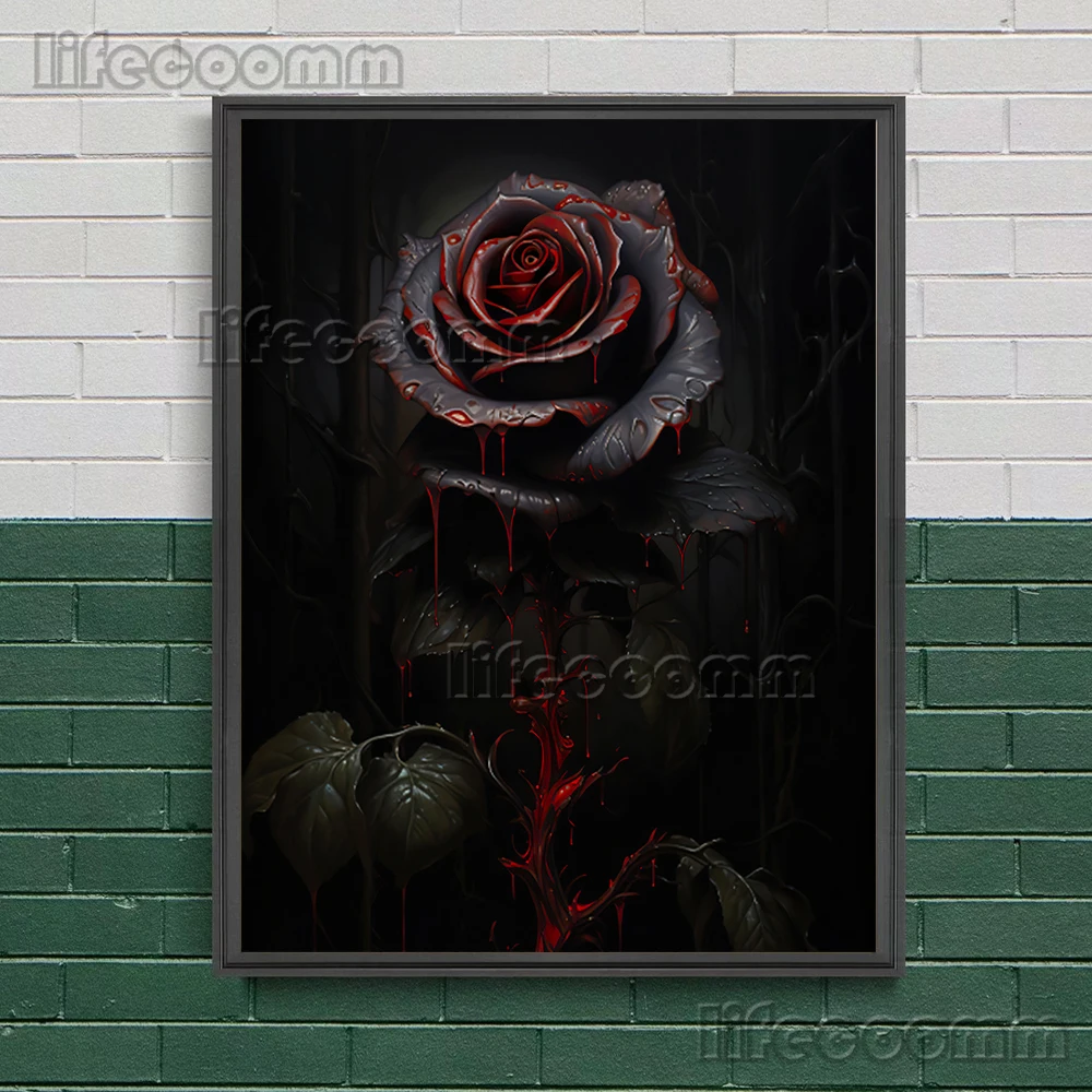 

Винтажный постер с черным сердцем и кинжалом