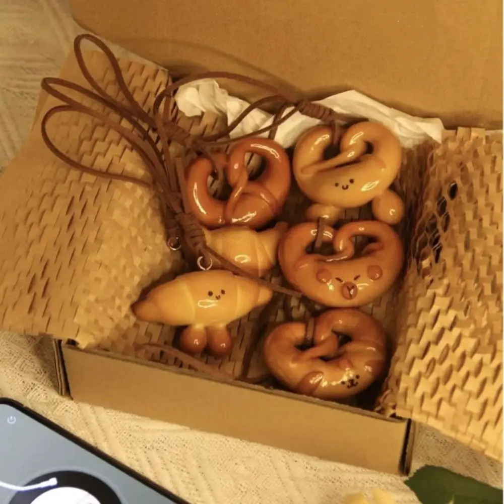 Модная подвеска в виде щелочного хлеба Бублика кавайный корейский стиль веревка