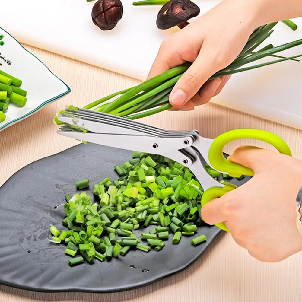 

Veggie Cutting Shear Creative Labor-saving Sharp 5 Layers Green Onion Cutting Shear for Kitchen