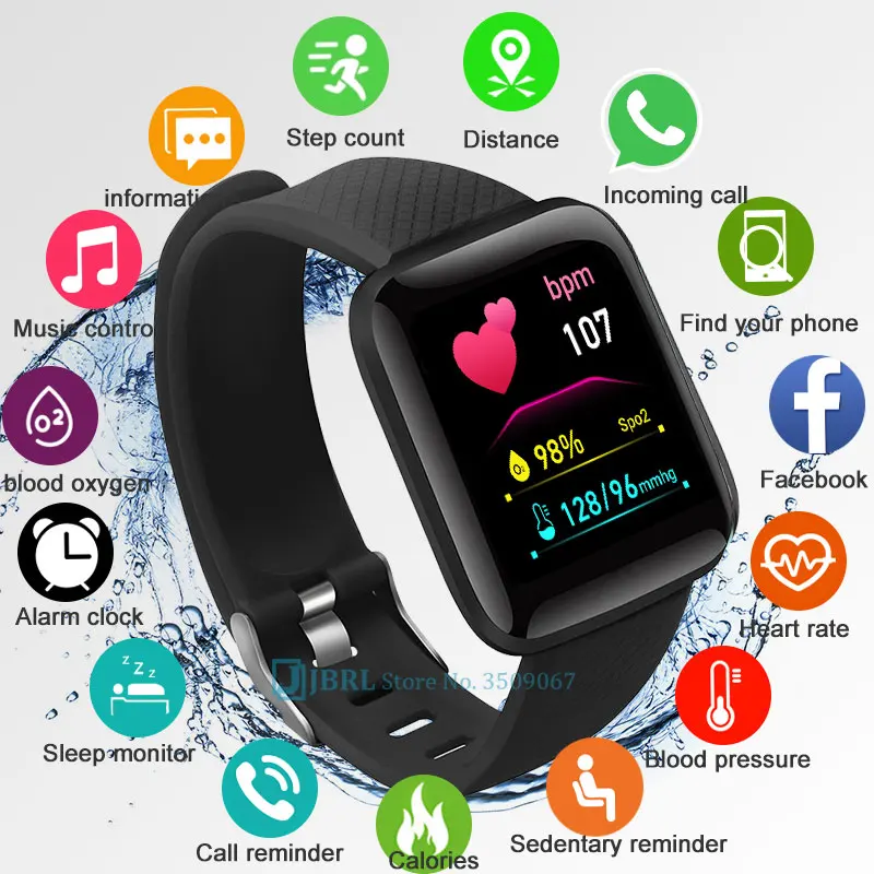 

Новый смарт-браслет для женщин и мужчин, смарт-браслет с измерением артериального давления, водонепроницаемый смарт-Браслет для спорта для ...