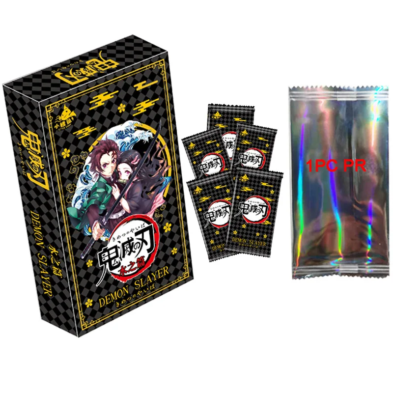

4BOX New Demon Slayer Collection Cards The Water Version Booster Box Pack Collection Anime Party Games Toys Trading Cards