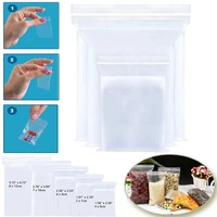 100pcs zip lock plastic bags reclosable transparent jewelry food storage bag kitchen package bag reclosable storage bag
