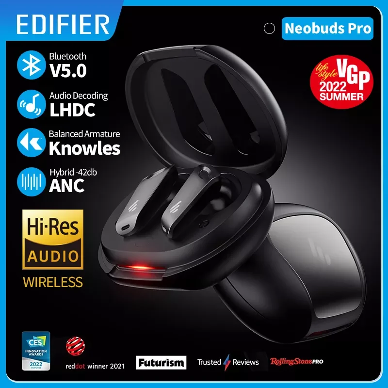 

EDIFIER Neobuds Pro TWS Wireless Bluetooth Earphone Hybrid ANC Hi-Res certified Knowles Balanced LHDC LDAC decoding Tri-MIC