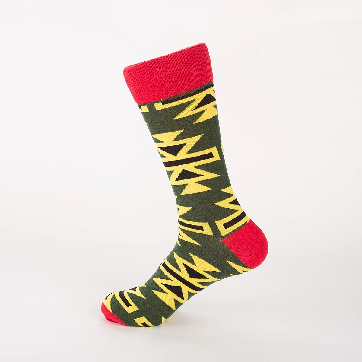 5 Pairs New Trend Fashion Harajuku Women and Men Cotton Socks Street Skateboard Grid Tangram Happy Colorful Casual Funny Socks