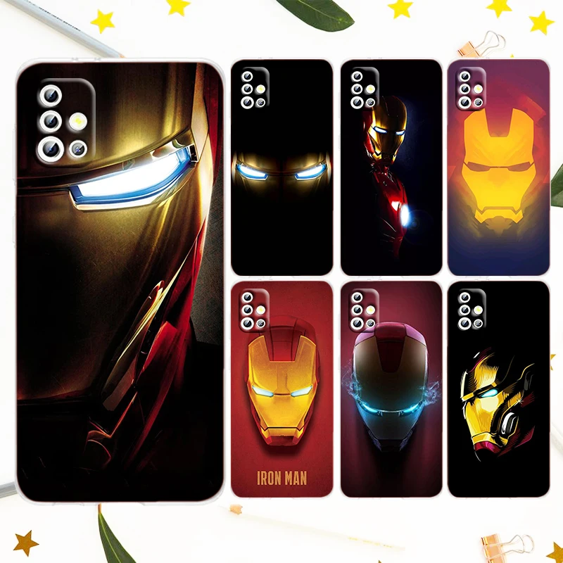 

Marvel Cool Art Iron Man For Samsung A53 A73 A72 A51 A41 A70 A50 A40 A30 S A20 A20E A10 A01 A8 A7 A6 A5 Transparent Phone Case