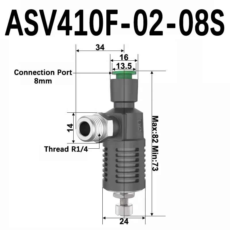 

Быстрый выпускной дроссельный клапан ASV410F-02-08S/ASV510F-03-10S Быстрый выпускной клапан с регулируемым ASV310F-01-06Sle