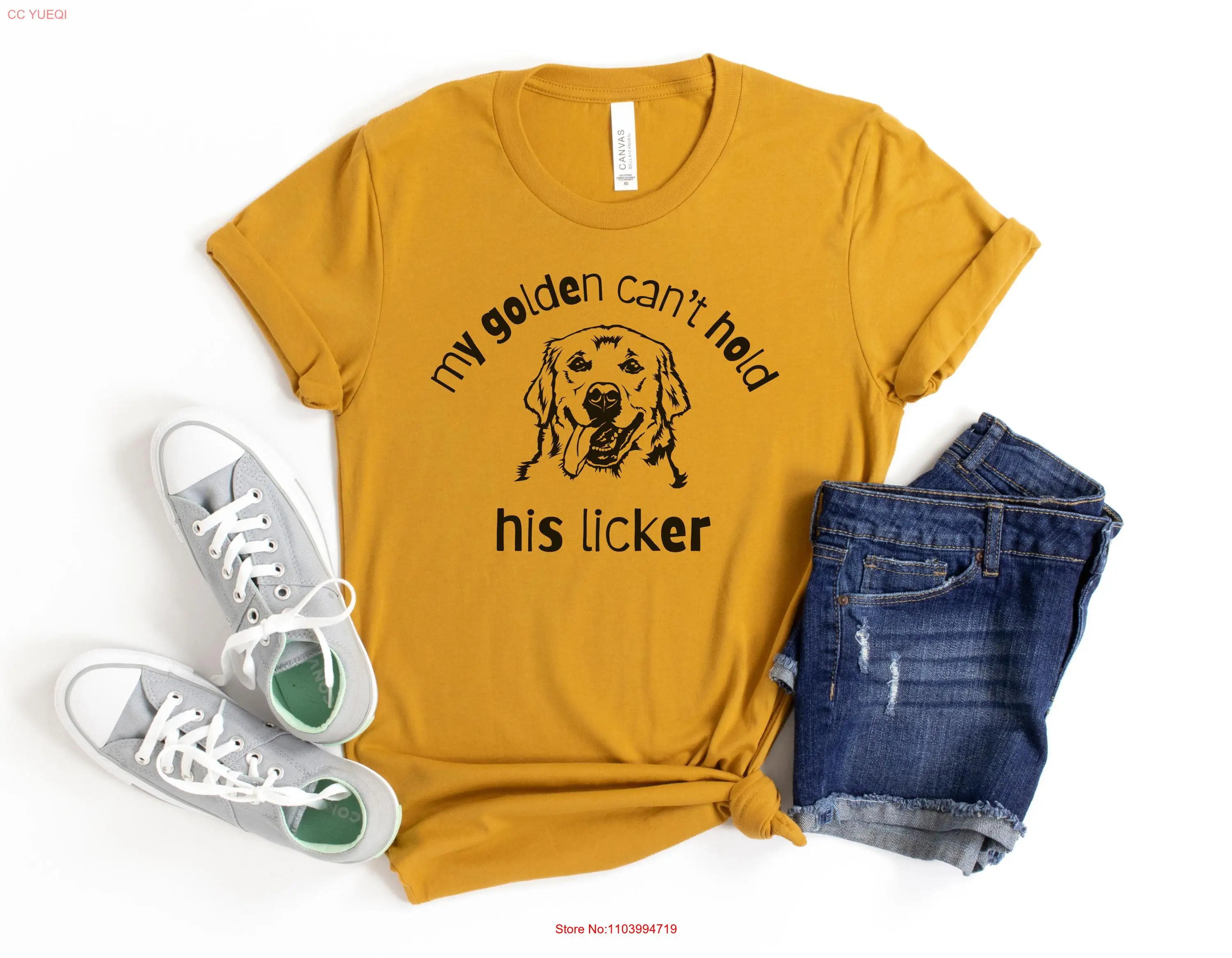 Золотая футболка с ретривером NoEnName_Null
