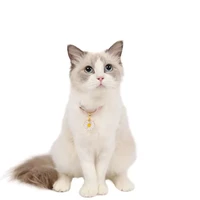 2022jmt japanese style adjustable pet collar flower hollow bell cat dog harness rabbit leash accessories