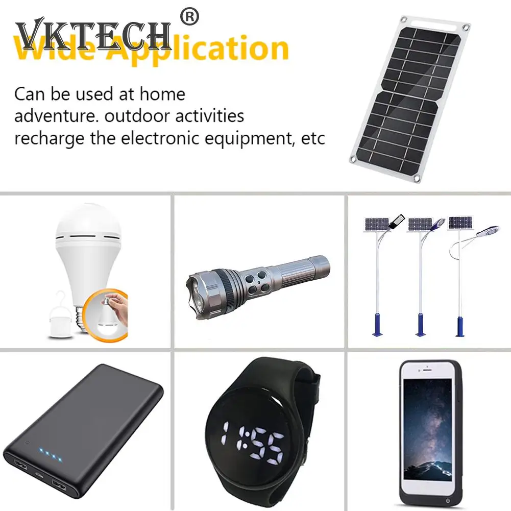 usb solar panel outdoor 6w 5v travel solar charger power bank for mobile phone lights emergency light accessories free global shipping