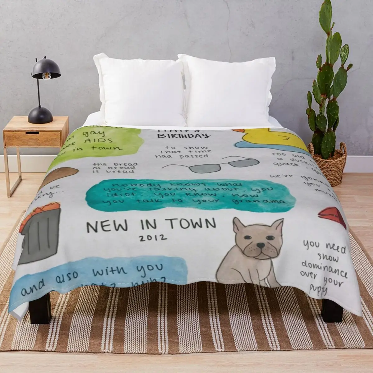 

John Mulaney Quote Collage Blankets Flannel Autumn Warm Throw Blanket for Bedding Sofa Travel Office