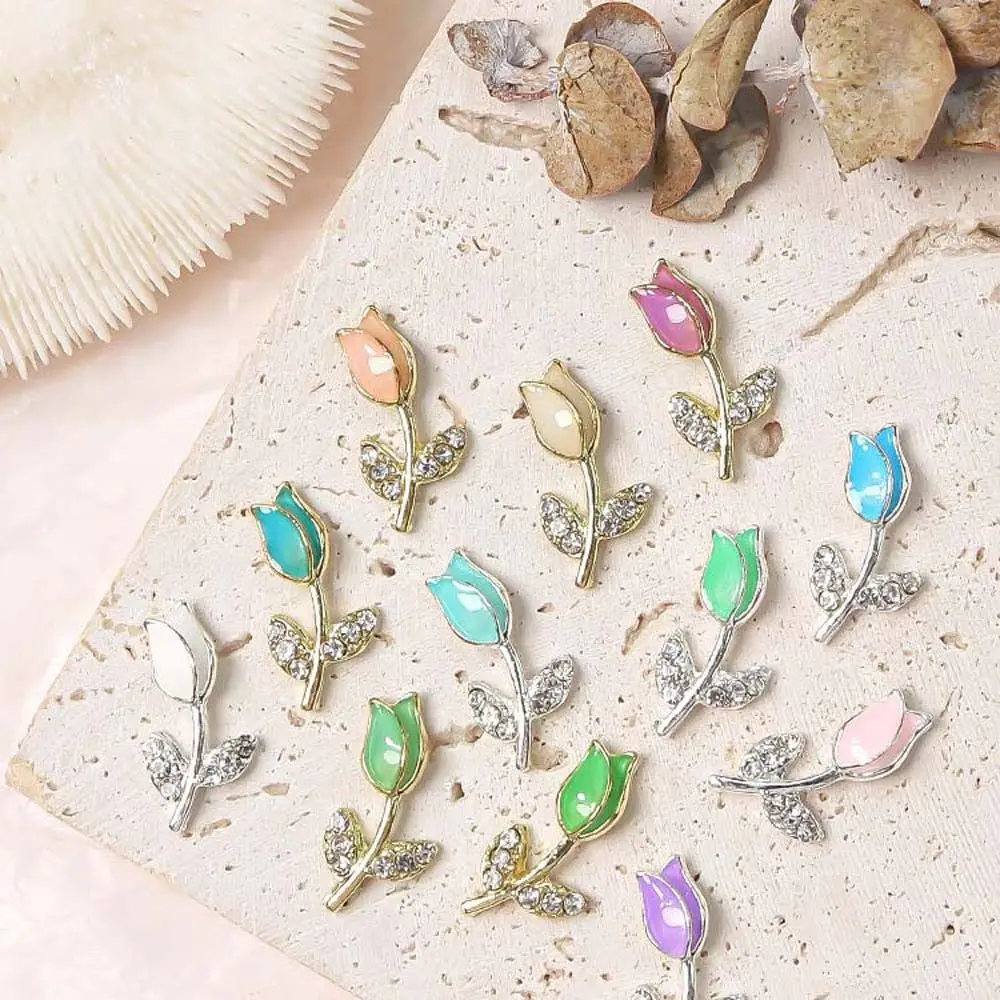 

Metal Flower Figure Nail Charms Heart Bunny Diamond Nail Parts DIY Creative Nail Art Decoration Manicure Nail Accessories