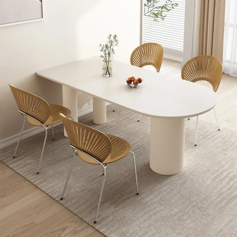 Индивидуальный обеденный стол с каменной панелью современный небольшой