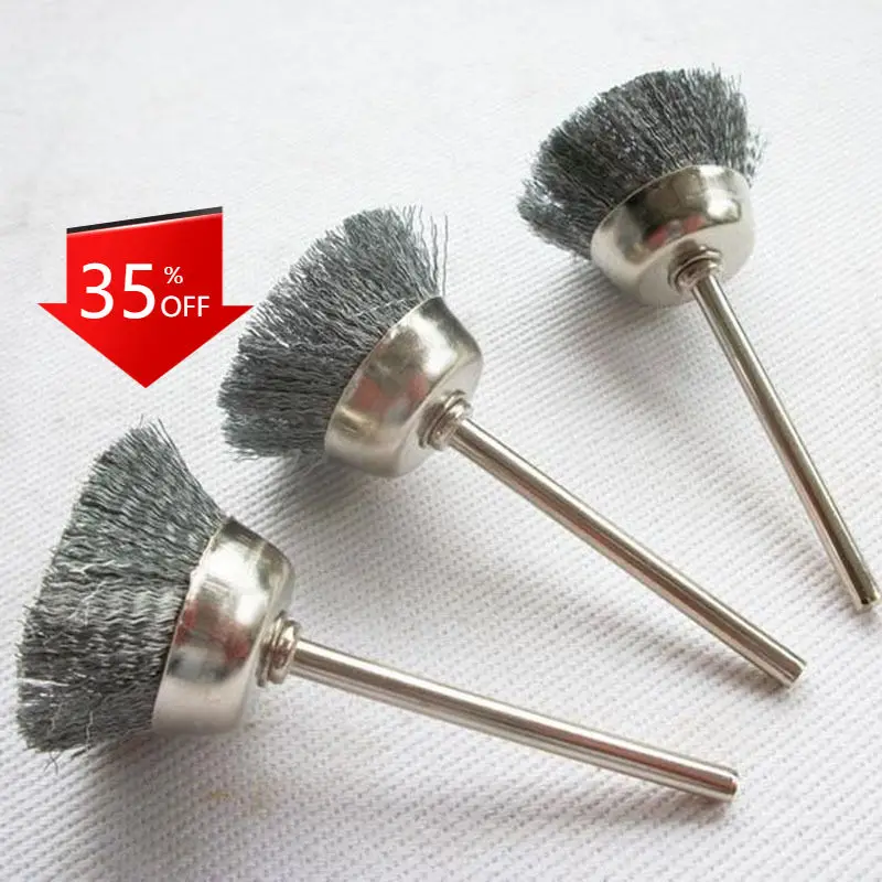 

Bowl Shape 13MM End Brushes 3MM Shank Diameter Stainless Steel Wire Brush 10Pcs