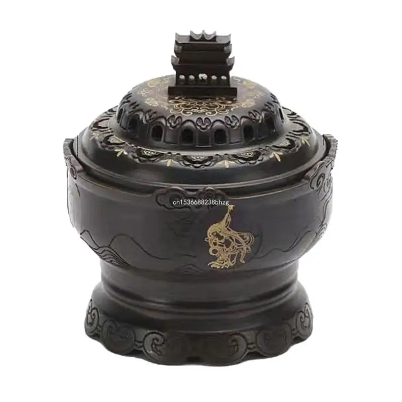 

Chinese Style Dunghuang Incense Burners Metal Censer Ornaments for Home Office Dormitory Meditation Supplies Dropship