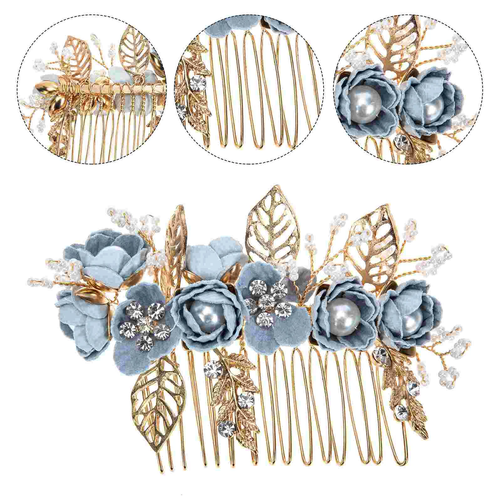

Bridal Comb Flower Bride Hair Side Insert Wedding Headdress Bridesmaid Accessories