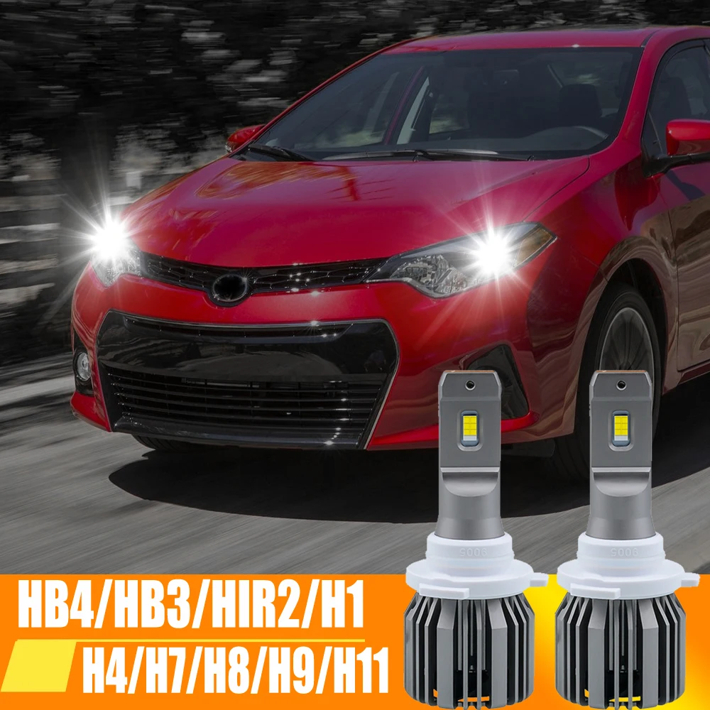 

2x Auto HB3 9005 HB4 9006 Led H7 Headlight Bulb 9012 HIR2 H4 H1 H11 H8 H9 for Hyundai Veloster i30 Mitsubishi Outlander KIA K4