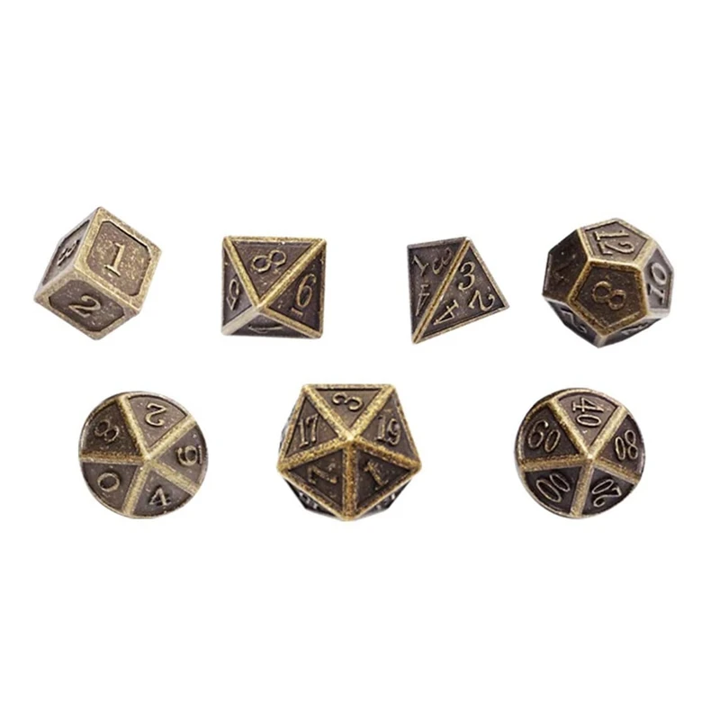 

DND Dice Set Metal Dice Set Metal Polyhedral Dice Set Dragon Metal Dice For Games Role Playing Tabletop Games Accessory