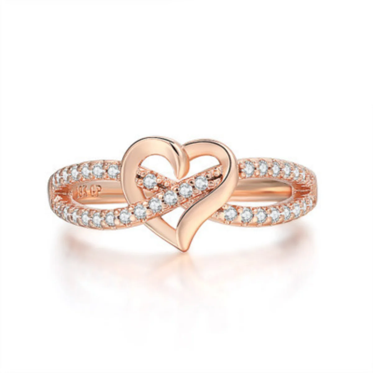 

Модное кольцо в форме сердца с бриллиантами, простое кольцо для женщин, 1 доллар, почтовые расходы, оптовая продажа, по самой низкой цене, возьмите большие заказы