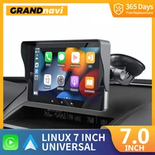 Grandnavi Auto Carplay Universal 7inch Car Radio Wireless Android  Bluetooth Touch Screen For VW Nissan Toyota