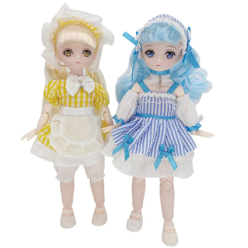 6 Points Bjd Doll Clothing Maid Lolly Clothing 30cm Doll Toy Lolita Set Doll Clothing Toy Accessories