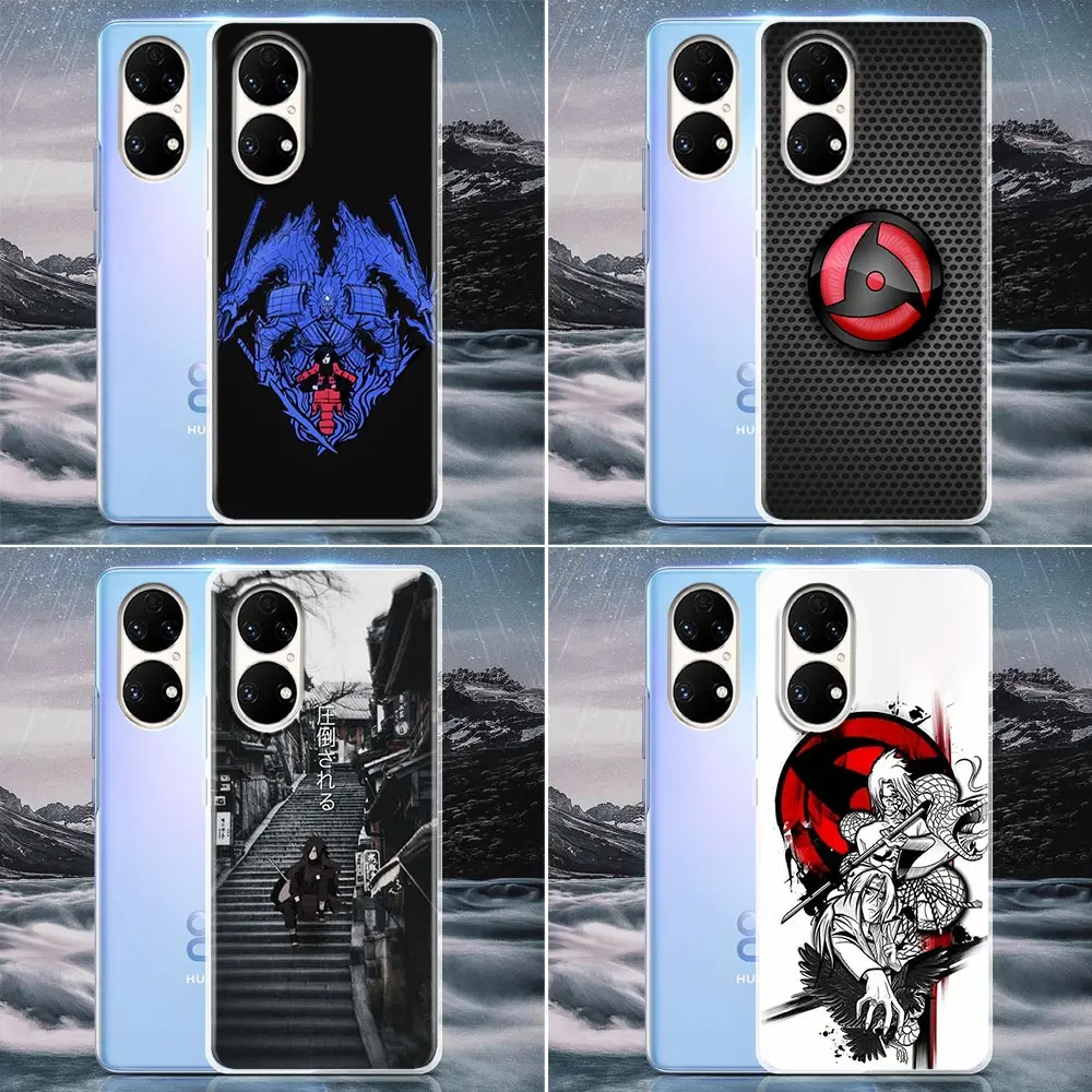

Uchiha Madara Sasuke Itachi Clear Phone Case for Huawei P20 P30 P40 Pro Plus Lite 4G P50 Pro P Smart 2019 Case Soft Cover Naruto