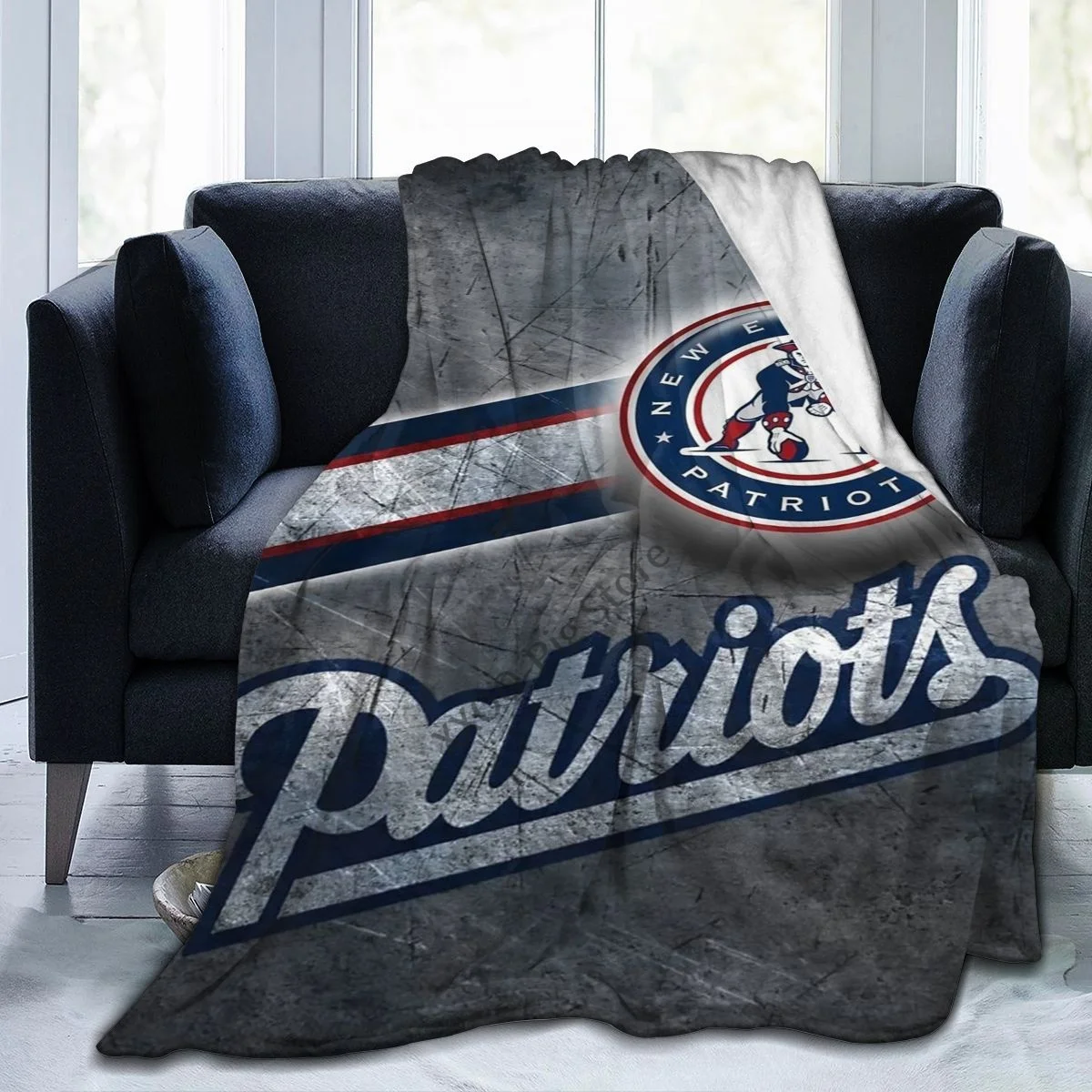 

New England Patriots Throw Blanket Fuzzy Warm Throws for Winter Bedding 3D Printing Soft Micro Fleece Blanket Throw Blanket