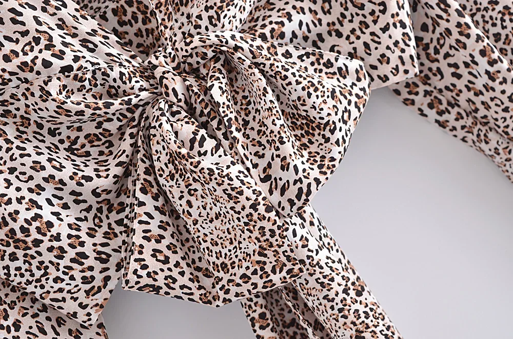 Happie Queens леопардовый принт вискоза женские богемные блузки рубашка укороченные