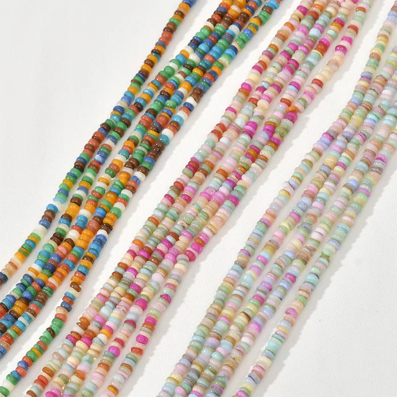

3mm 4mm Color Natural Shell Beads Spacer Beads DIY Accessories for Jewelry Making Supplies Earring Necklaces Charms Bracelets