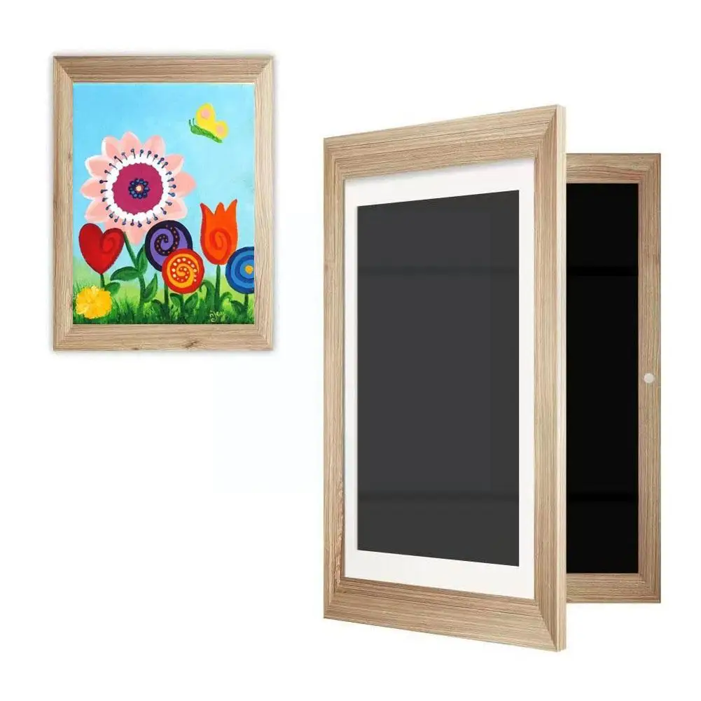 

Children Art Frametory Projects 26x35cm Kids Art Frames Magnetic Front Opening Tempered Glass For Drawing Paintings Picture Z2y0