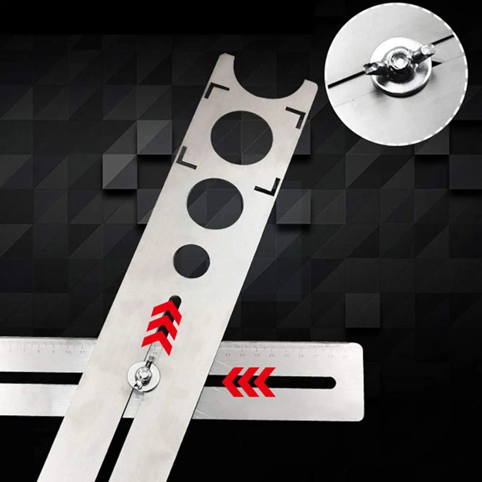 

Ruler Metal Angle Tool Tile Positioning Hole Punch Tool Marble Drill Multifunctional Surveyor V5i0