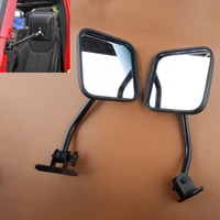 1 Pair Car Exterior Rear View Door Off Mirror Fit for Jeep Wrangler TJ JK 1997 1998 1999 2000 2001 2002 2003 2004 2005 2006-2017