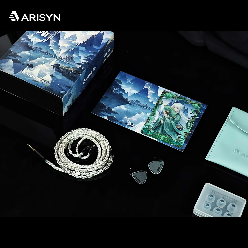 Наушники ARISYN YUN XIU PZT Hybrid+10mm с динамическим драйвером и DLC-диафрагмой, Hi-Fi наушники-вкладыши с кабелем 3.5 мм и 4.4 мм (art.: 3920d899bc535) - 3920d899bc535