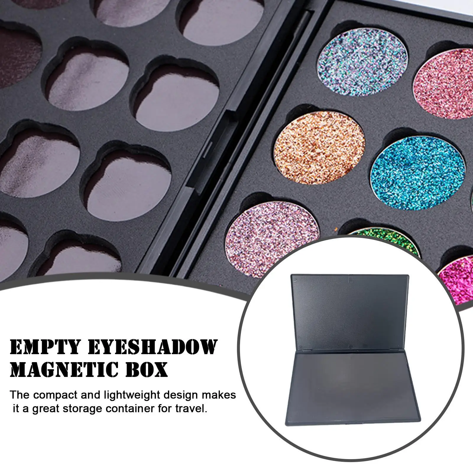 

Empty Eyeshadow Magnetic Box Lipstick Cosmetic Makeup Case Refillable Container Tray Plate Shadow Pans Diy Storage