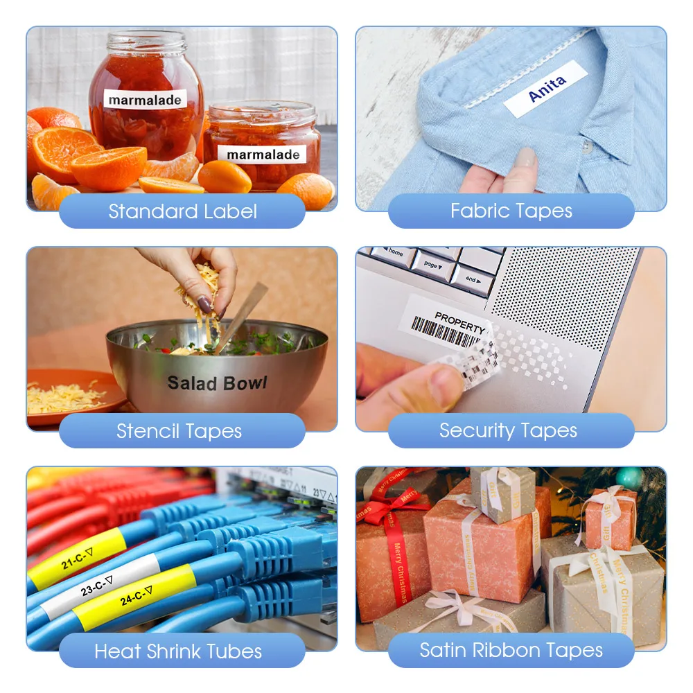 Ламинированная лента для Brother Label 231 131 431 6/9/12 мм черная на белом цвете 631 совместима