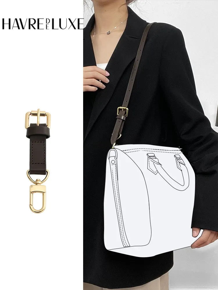 Wide bag strap transformation Bag30 shortened by leather shoulder strap armpit belt adjustable buckle shortened accessories