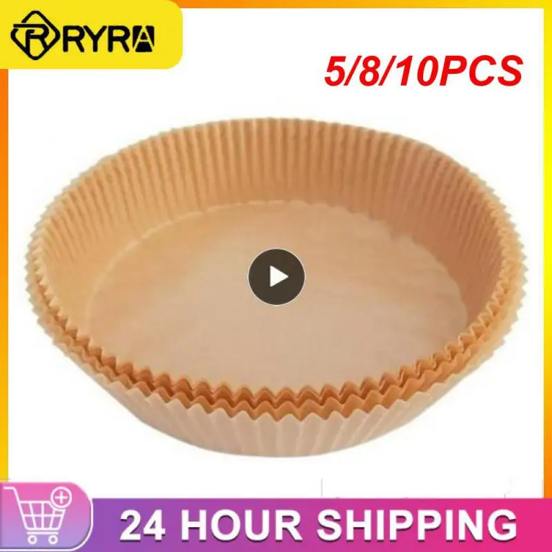 

5/8/10PCS Barbecue Plate Micro-wave Silicone Oil Paper Oil-absorbing Baking Paper Air Fryer Special Paper