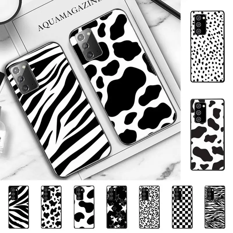 

Black and white Dalmatian Cow zebra texture Phone Case for Samsung Note 5 7 8 9 10 20 pro plus lite ultra A21 12 02