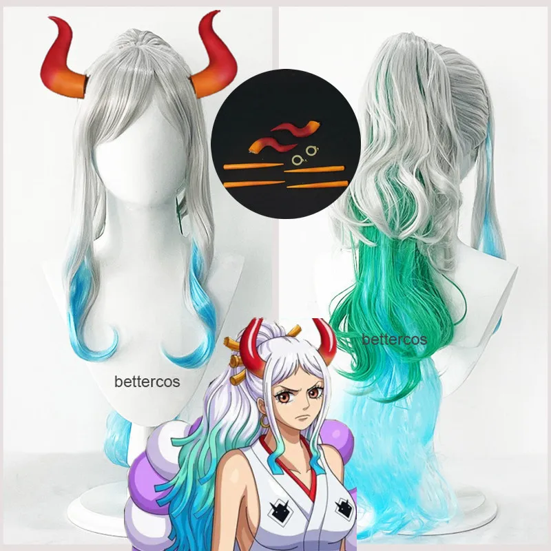 

70 см длинный Косплей-парик Yamato из аниме One Piece Yamato с градиентом женский косплей термостойкие волосы фотоволосы с шапочкой