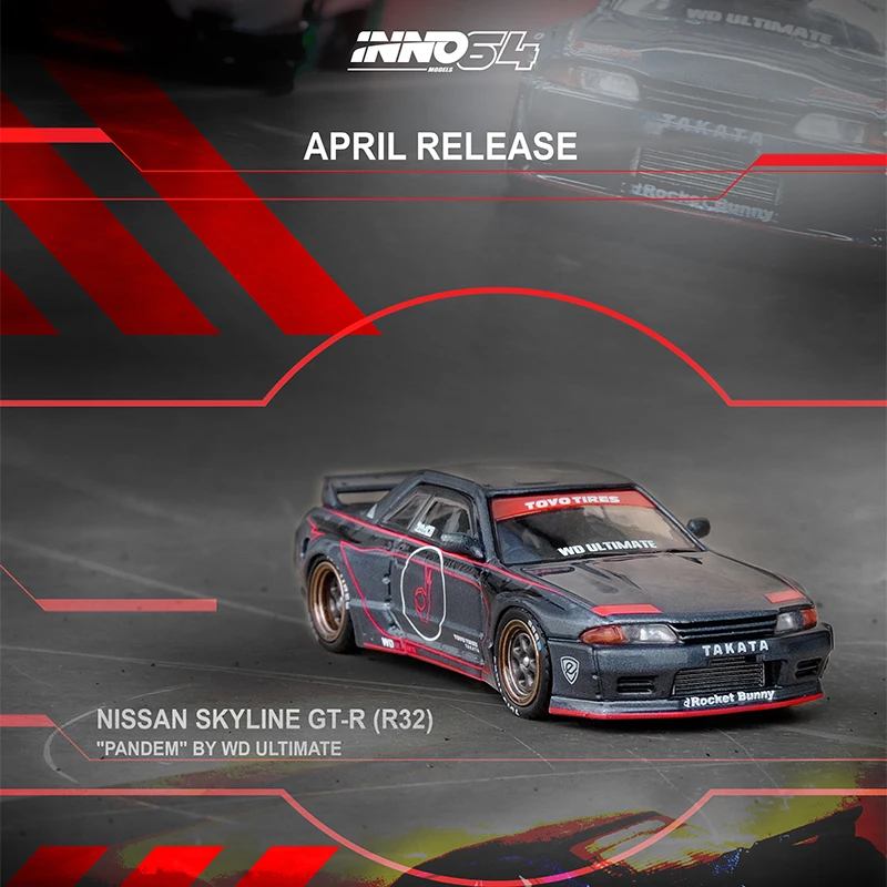 

INNO 1/64 NISSAN SKYLINE GT-R R32 PANDEM модель автомобиля из сплава литой коллекции гоночного автомобиля