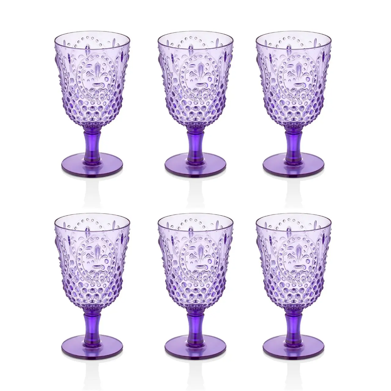 

Acrylic purple 6-footed cup