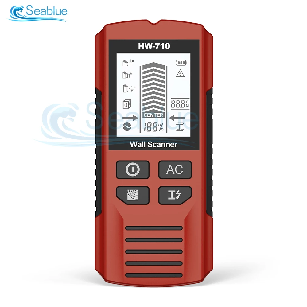 

Искатель шпилек 6 в 1, ЖК-дисплей, электрический настенный сканер, датчик, высокая точность, деревянная шпилька, поиск металлоискателя кабеля переменного тока