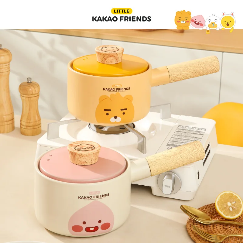 

Kawaii KAKAO FRIENDS Anime Hobby Ryan Apeach Household Pot Baby Supplementary Food Baby Special Decoction One Non-Stick Pan