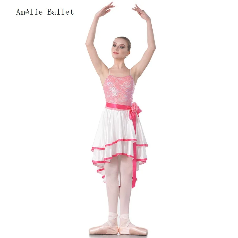 18431 Лирическое дизайнерское платье для велосипедистов балетный костюм желтый