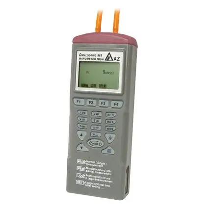 

AZ9635 Digital Differential Pressure Datalogger Tester Meter Manometer with Software 11 Measuring Units