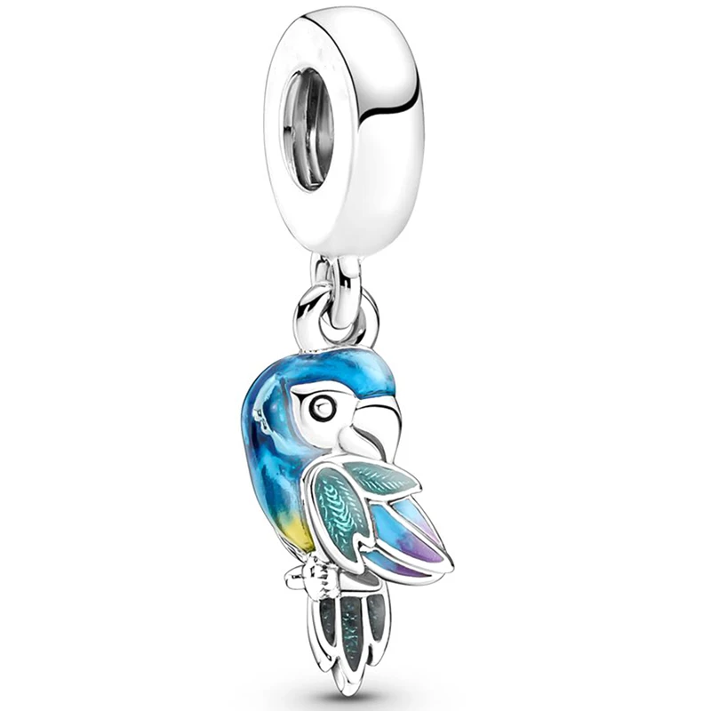 2Pcs/lot NEW Arrival Heart Woodpecker Sunflower Charm Beads Pendant DIY Bracelets Necklaces For Women Men Wife Jewelry Gift - купить по